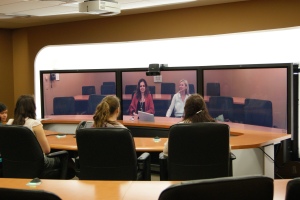 TelePresence with Kasia and Petra from Switzerland